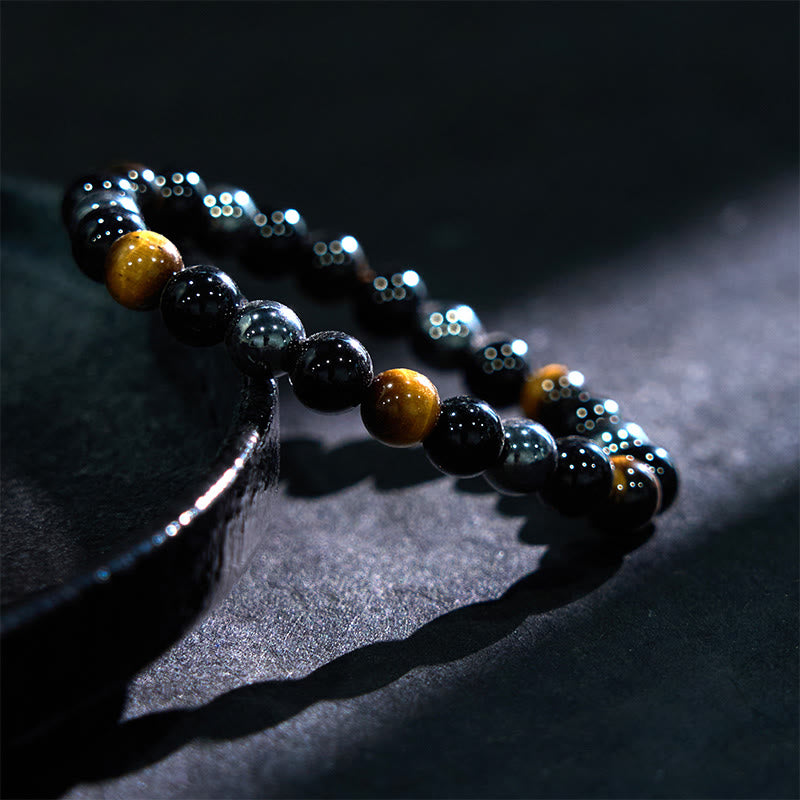 Buddha Stone Various Tiger Eye Confidence Bracelet