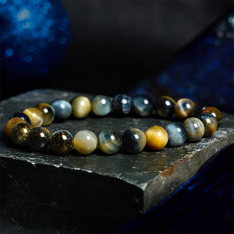 Buddha Stone Various Tiger Eye Confidence Bracelet