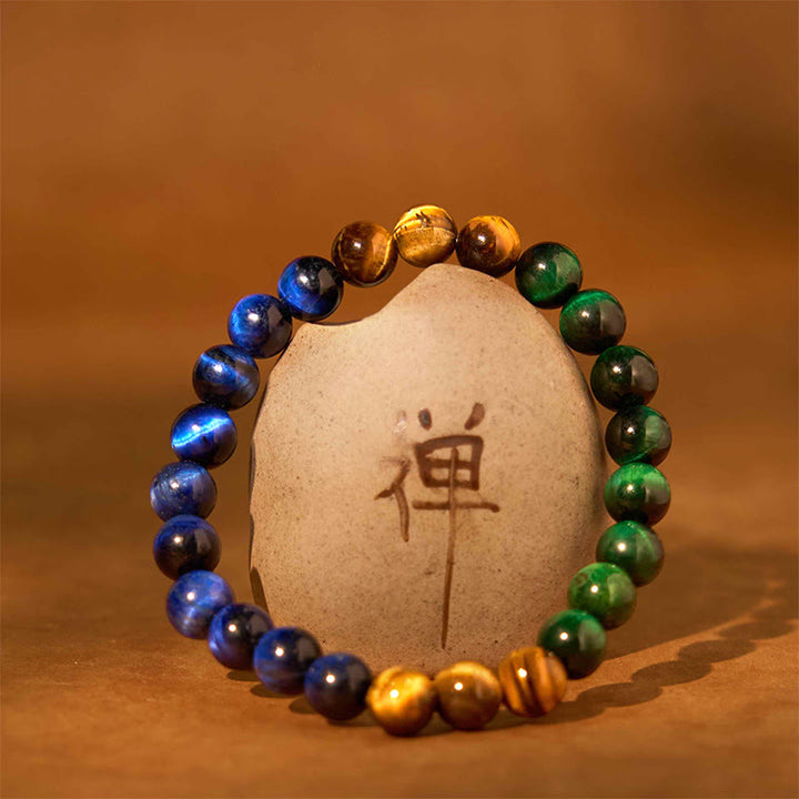 Buddha Stone Various Tiger Eye Confidence Bracelet