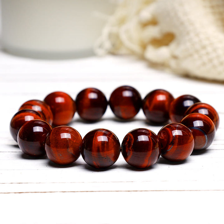 Buddha Stones Various Tiger Eye Confidence Bracelet - Red Tiger Eye(Wrist Circumference: 14-16cm) - 12mm - image 29