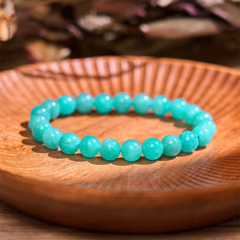 Buddha Stone Various Crystals Malachite Lazurite Lapis Lazuli Hemimorphite Calmness Bracelet - Dark Amazonite(Wrist Circumference: 14-16cm) - image 33