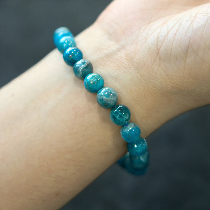 Buddha Stone Various Crystals Malachite Lazurite Hemimorphite Calmness Bracelet