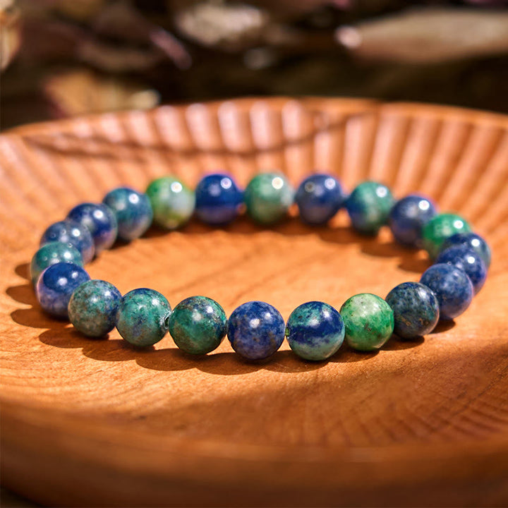 Buddha Stone Various Crystals Malachite Lazurite Lapis Lazuli Hemimorphite Calmness Bracelet - Blue Green Lazurite(Wrist Circumference: 14-16cm) - image 104