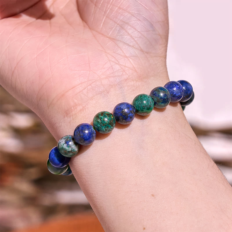 Buddha Stone Various Crystals Malachite Lazurite Hemimorphite Calmness Bracelet - image 105