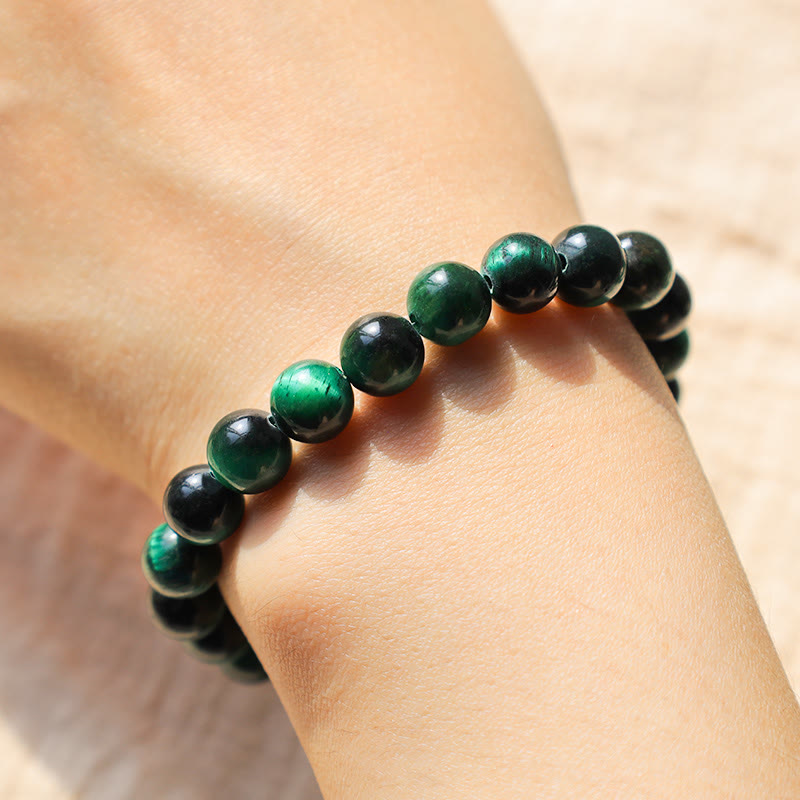 Buddha Stone Various Crystals Malachite Lazurite Hemimorphite Calmness Bracelet