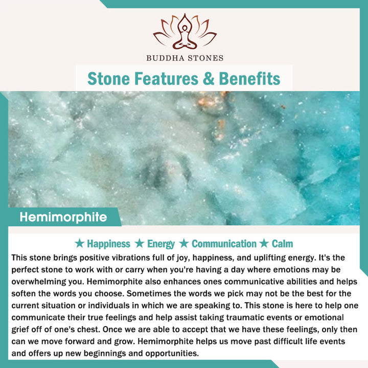 Buddha Stone Various Crystals Malachite Lazurite Lapis Lazuli Hemimorphite Calmness Bracelet - image 11