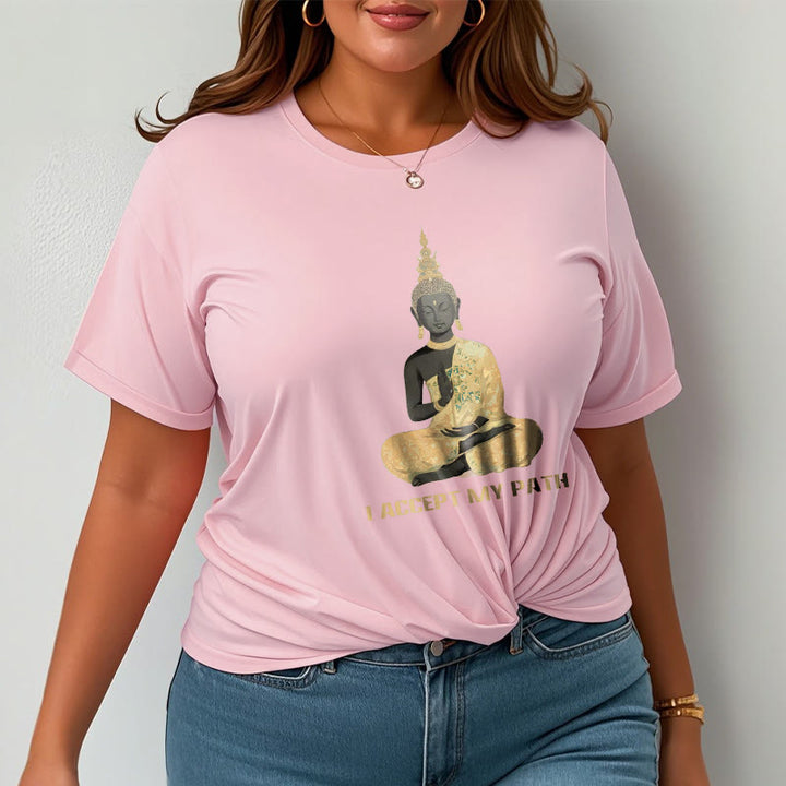 Buddha Stones I Accept My Path Cotton Tee T-shirt - image 16