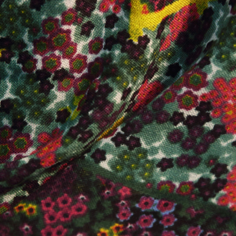 Buddha Stones Tibetan Vintage Palace Oil Painting Flowers Shawl Winter Cozy Travel Scarf Wrap - image 9