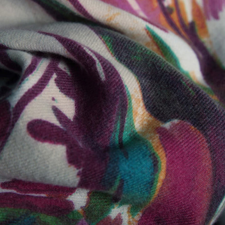 Buddha Stones Tibetan Sweet Colorful Flower Print Shawl Fall Winter Soft Scarf Wrap - image 10