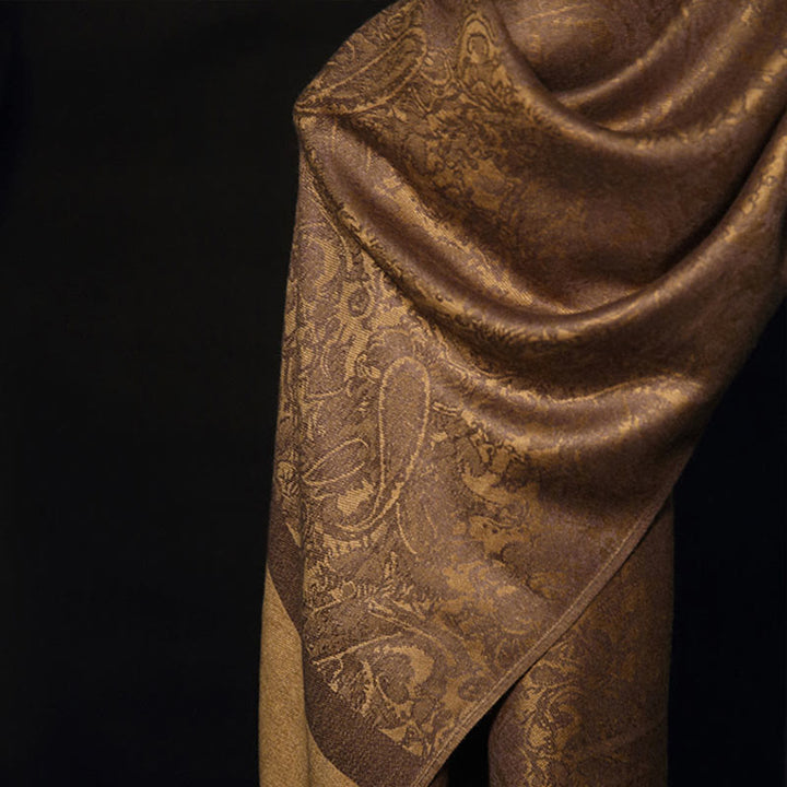 Buddha Stones Tibetan Cashew Jacquard Tassels Shawl Spring Fall Winter Warm Cozy Scarf Wrap - image 5