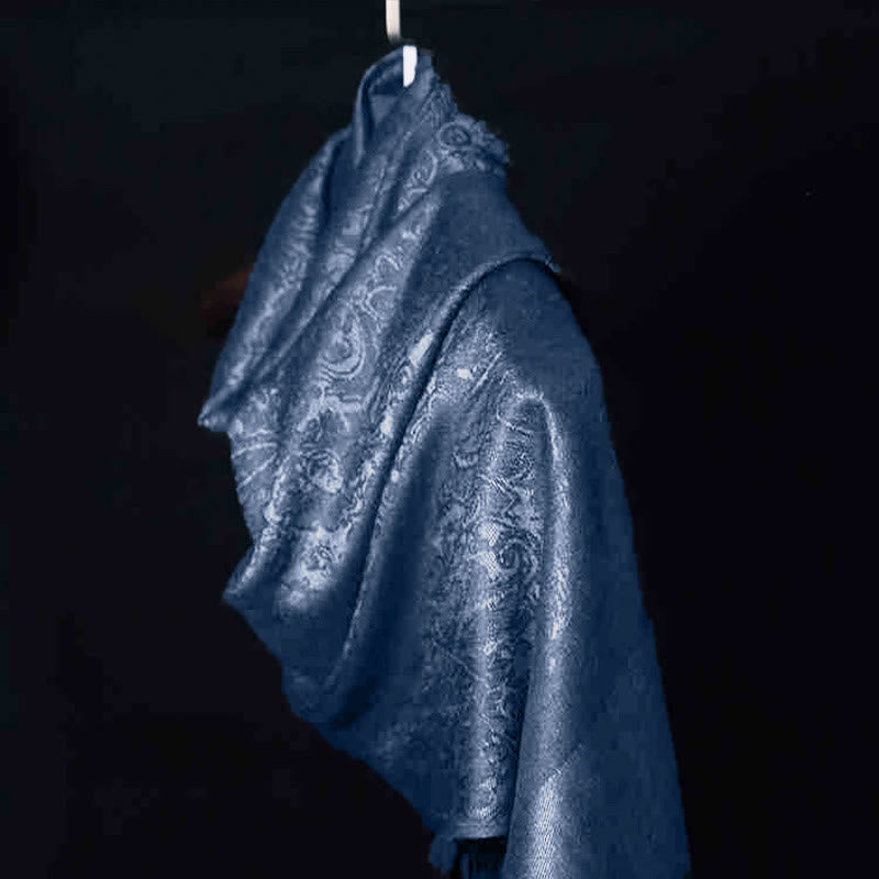 Buddha Stones Tibetan Cashew Jacquard Tassels Shawl Spring Fall Winter Warm Cozy Scarf Wrap - image 13