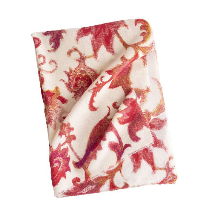 Buddha Stones Tibetan Red Flower Print Shawl Fall Winter Soft Warm Scarf Wrap - image 17
