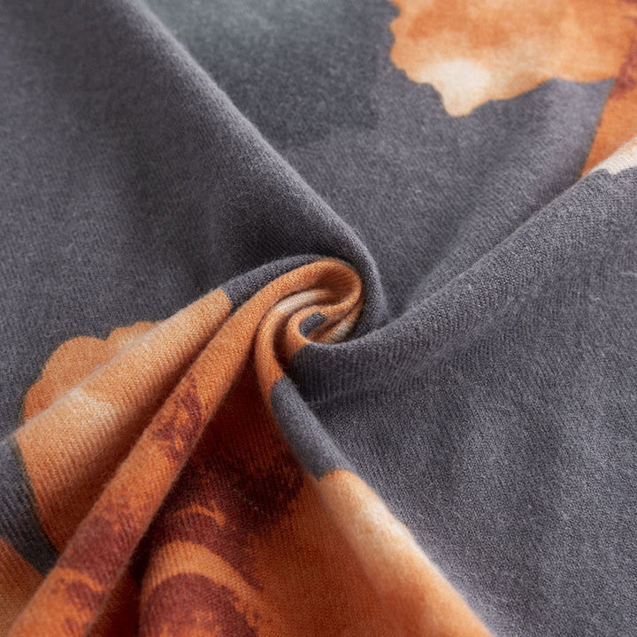 Buddha Stones Tibetan Shawl Artistic Style Hibiscus Syriacus Print Fall Winter Cozy Warm Scarf Wrap - image 5