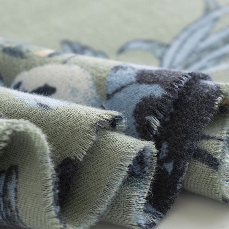 Buddha Stones Tibetan Shawl Garden Style Rose Flower Print Fall Winter Soft Warm Scarf Wrap - image 8