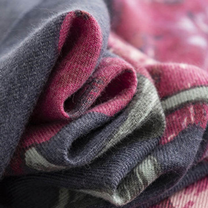 Buddha Stones Tibetan Shawl Elegant Flower Print Fall Winter Soft Warm Scarf Wrap - image 7