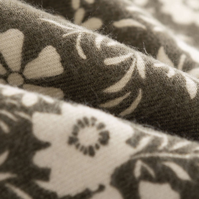 Buddha Stones Tibetan Shawl Fresh Daisy Print Fall Winter Soft Warm Travel Scarf Wrap - image 6