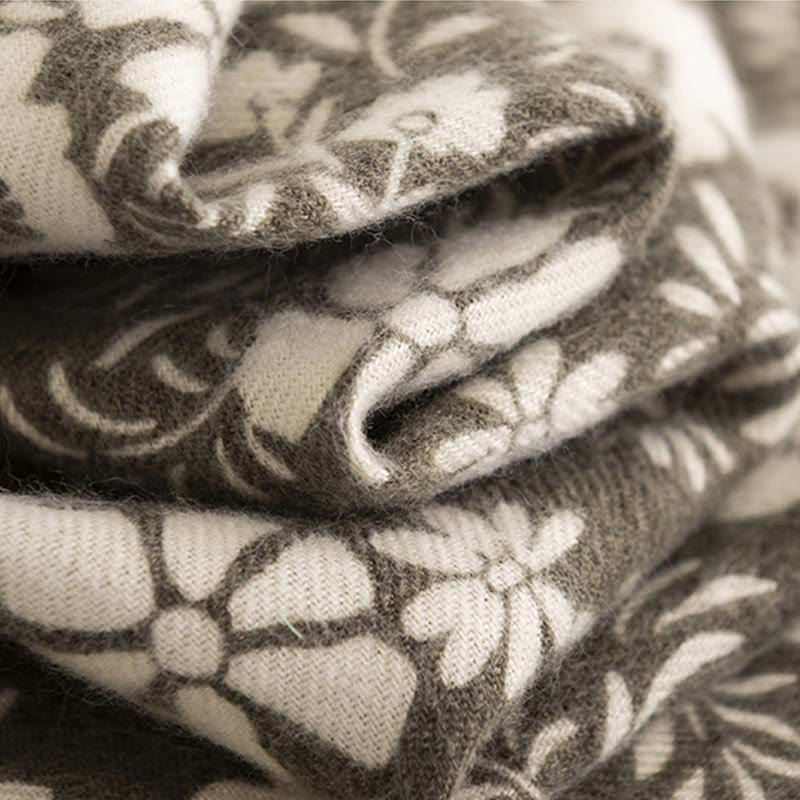 Buddha Stones Tibetan Shawl Fresh Daisy Print Fall Winter Soft Warm Travel Scarf Wrap - image 5