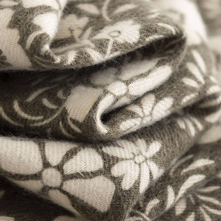 Buddha Stones Tibetan Shawl Fresh Daisy Print Fall Winter Soft Warm Travel Scarf Wrap - image 5