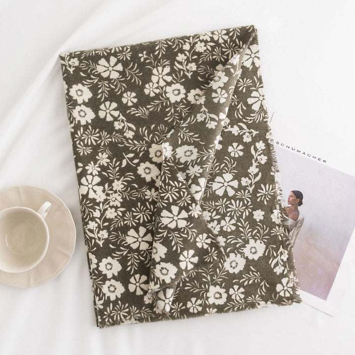 Buddha Stones Tibetan Shawl Fresh Daisy Print Fall Winter Soft Warm Travel Scarf Wrap - image 2