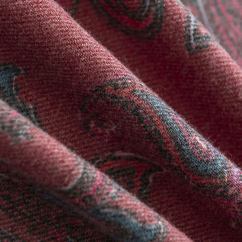Buddha Stones Tibetan Paisley Prints Shawl Fall Winter Soft Warm Scarf Wrap - image 7