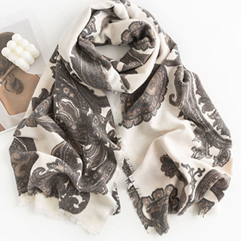 Buddha Stones Tibetan Paisley Prints Shawl Fall Winter Soft Warm Scarf Wrap - image 12