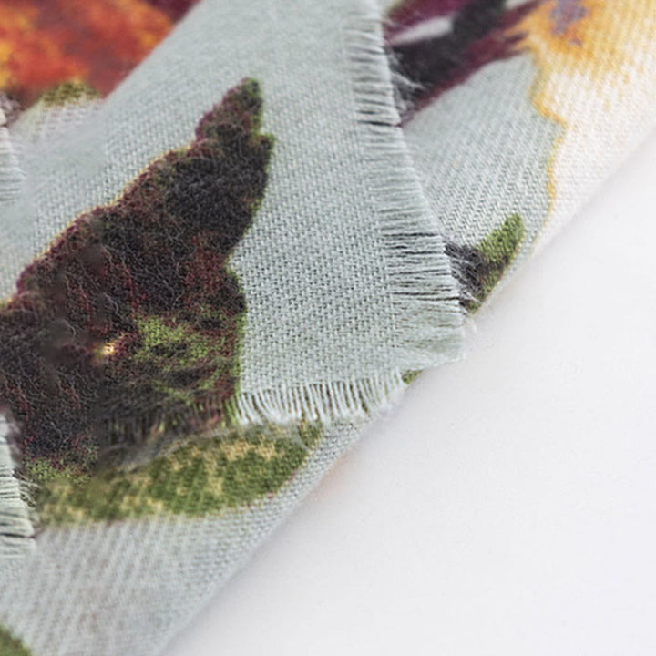 Buddha Stones Tibetan Colorful Butterfly Flower Print Shawl Fall Winter Soft Warm Scarf Wrap - image 9