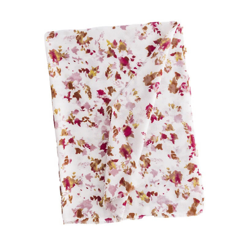 Buddha Stones Tibetan Floral Falling Leaves Print Shawl Fall Winter Cozy Warm Travel Scarf Wrap - image 10