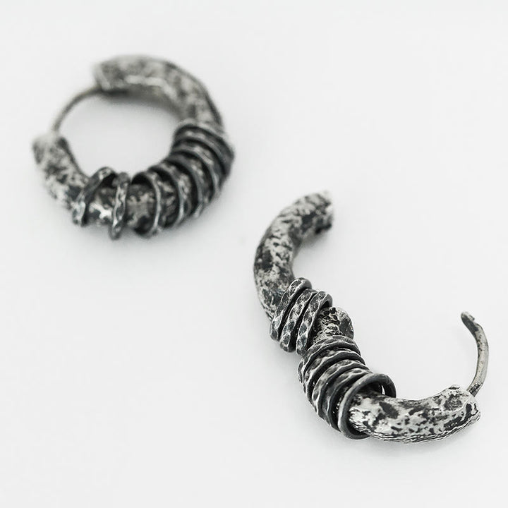 Buddha Stones 925 Sterling Silver Hand-hammered Protection Earrings  - image 19