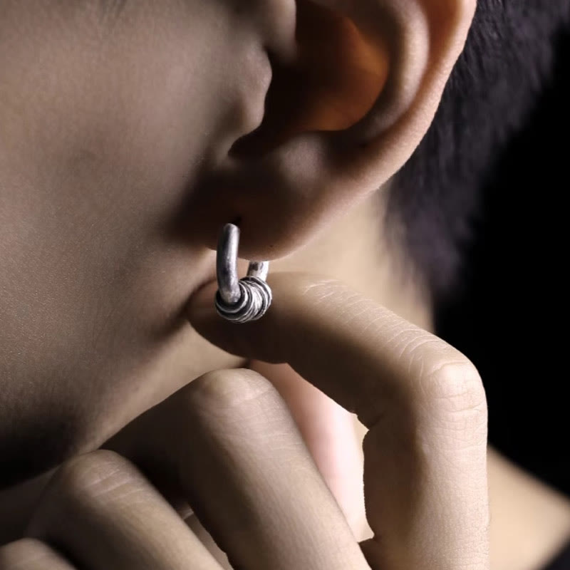 Buddha Stones 925 Sterling Silver Hand-hammered Protection Earrings  - image 14