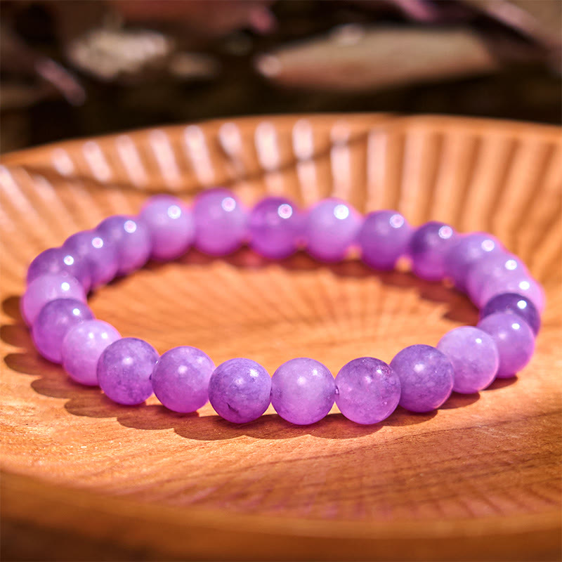 Buddha Stones Keep Calm Purple Series Healing Love Bracelet