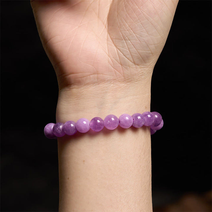 Buddha Stones Keep Calm Purple Series Healing Love Bracelet