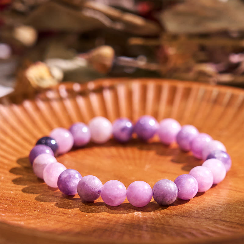 Buddha Stones Keep Calm Purple Series Healing Love Bracelet