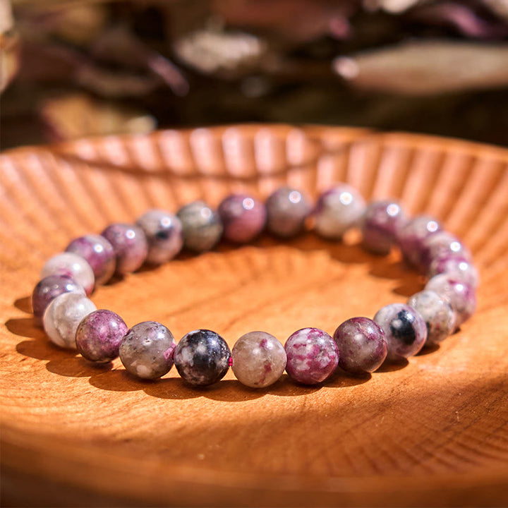 Buddha Stones Keep Calm Purple Series Healing Love Bracelet