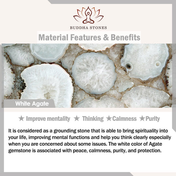 Buddha Stones 925 Sterling Silver White Agate Fu Character Happiness Luck Necklace Pendant - image 6