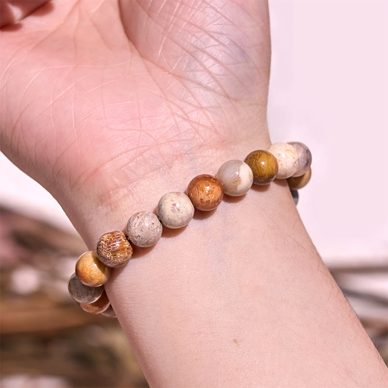 Buddha Stones Boost Vitality Warm Color Series Positive Courage Bracelet