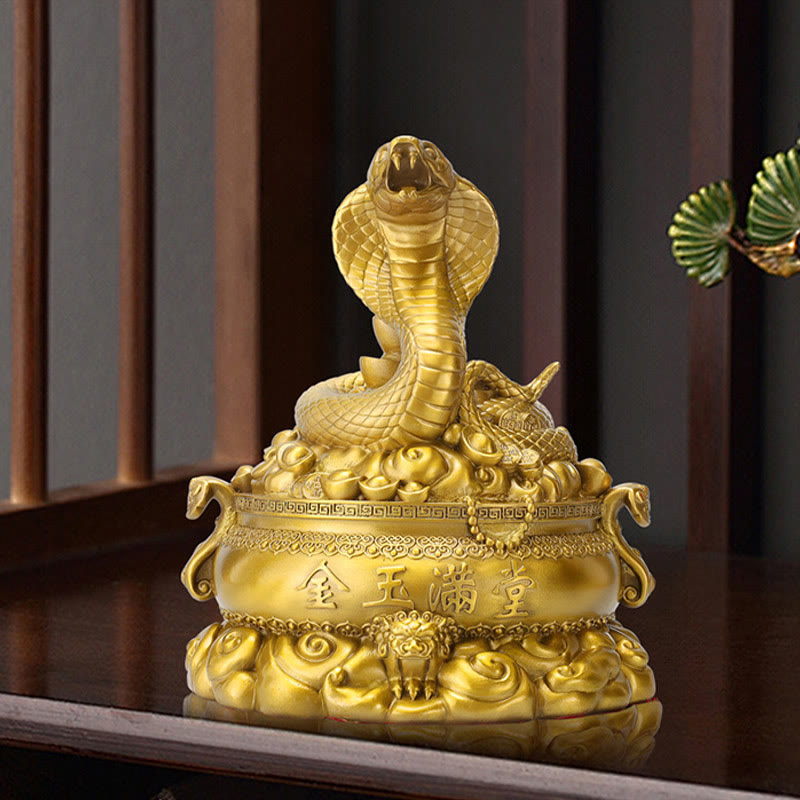 Buddha Stones Year Of The Snake Copper Coins Ingots Treasures Fill The Home Brass Statue Home Decoration