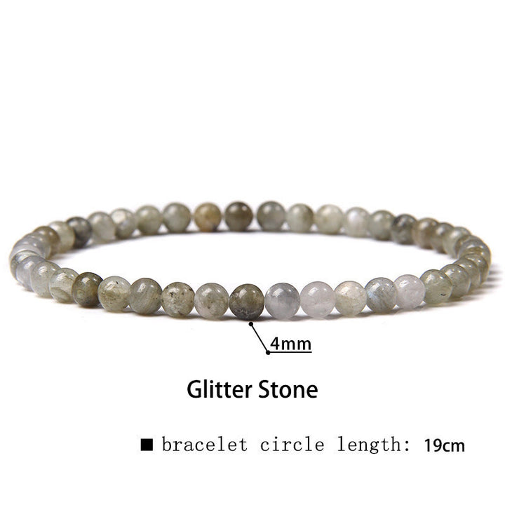 Buddha Stones 4mm Various Stone Crystal Mini Beads Healing Bracelet