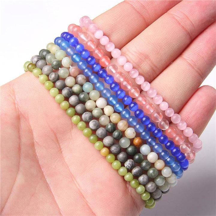 Buddha Stones 4mm Various Stone Crystal Mini Beads Healing Bracelet