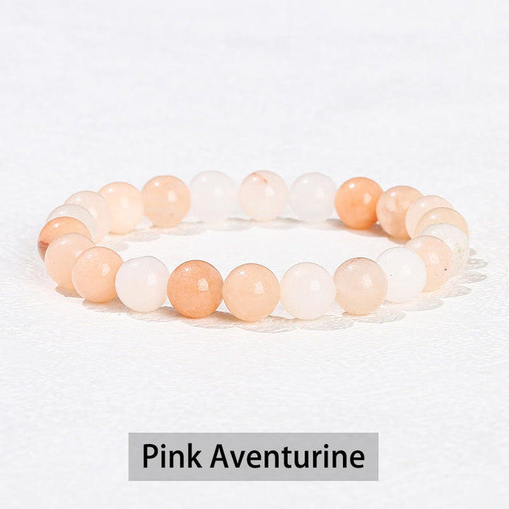 Buddha Stones Various Crystal Stone Amethyst Green Aventurine Rose Quartz Healing Bracelet