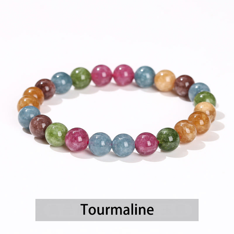 Buddha Stones Various Crystal Stone Amethyst Green Aventurine Rose Quartz Healing Bracelet