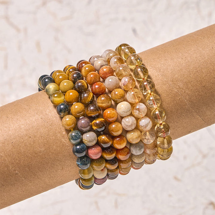 Buddha Stones Boost Confidence Yellow Series Happiness Positive Bracelet