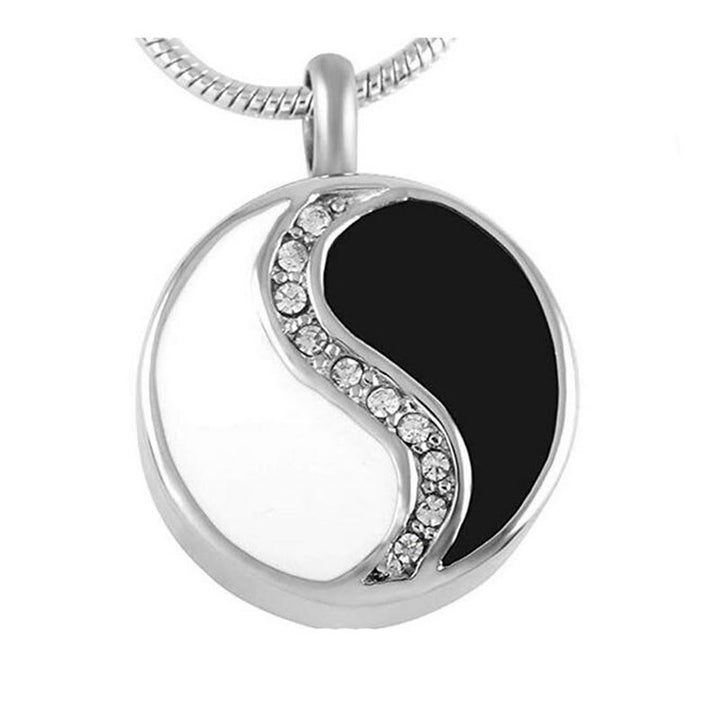 Buddha Stones Yin Yang Titanium Steel Harmony Necklace Pendant