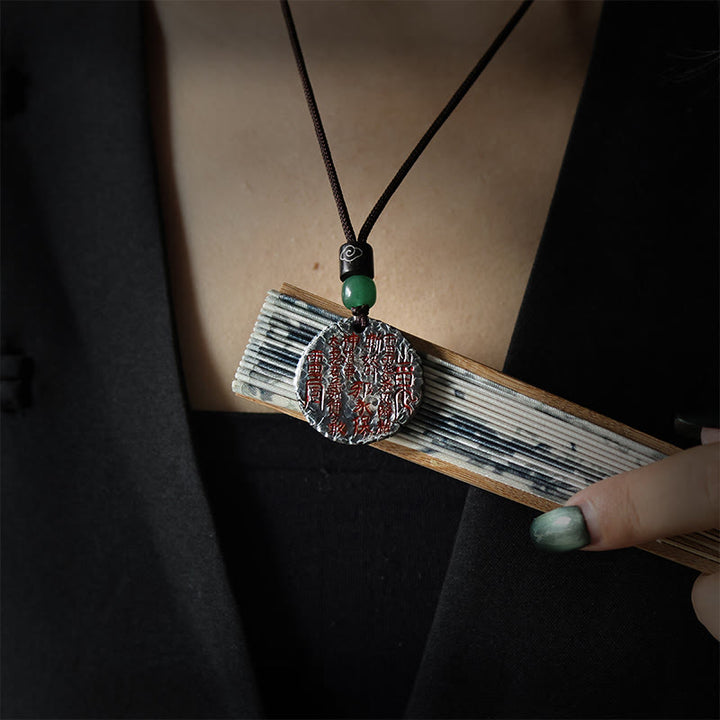 Buddha Stones 999 Sterling Silver 24k Gold Bagua Tai Chi Yin Yang Design Mountain Ghosts Spend Money Harmony Necklace Pendant - image 3