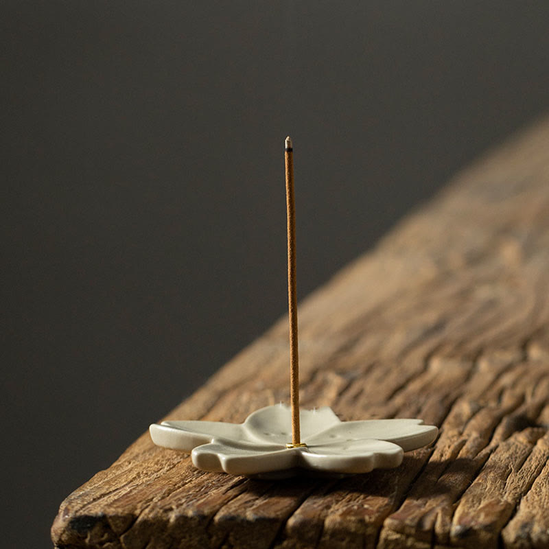 Buddha Stones Lotus Cherry Blossom Plum Blossom Chrysanthemum Healing Ceramic Incense Burner Decoration - image 3