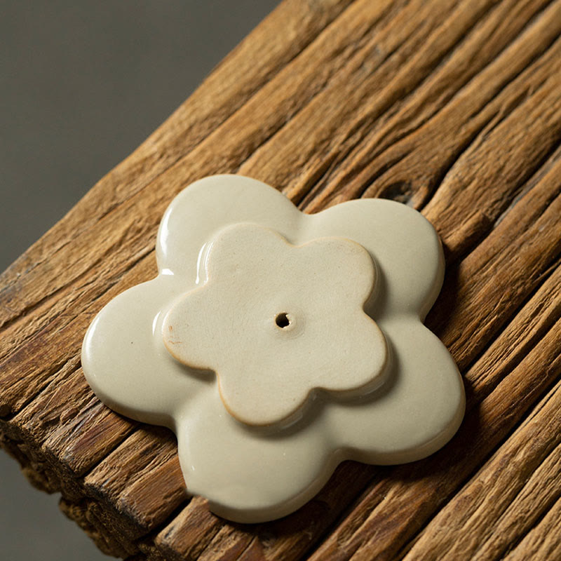 Buddha Stones Lotus Cherry Blossom Plum Blossom Chrysanthemum Healing Ceramic Incense Burner Decoration - image 6