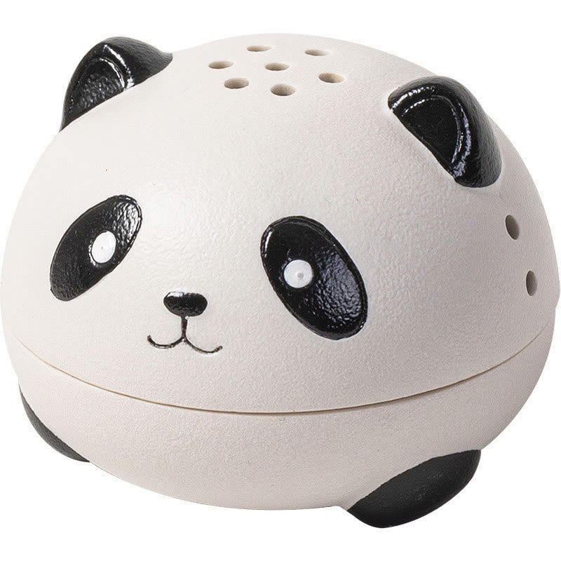 Buddha Stones Cute Panda Healing Ceramic Incense Burner Desk Decoration