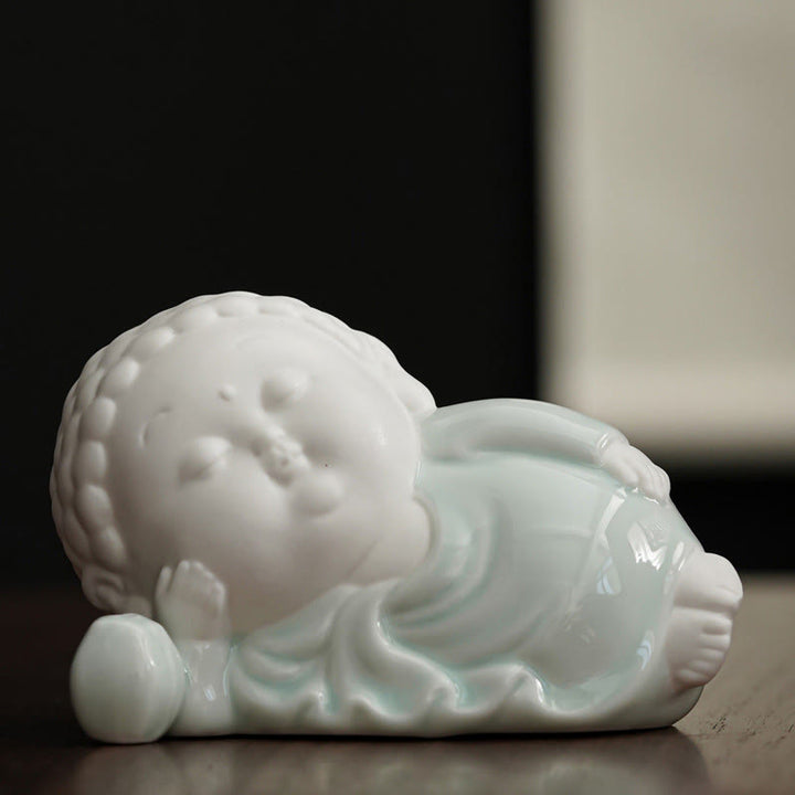 Buddha Stones Buddha Sitting Standing Reclining Ceramic Healing Incense Burner Desk Decoration