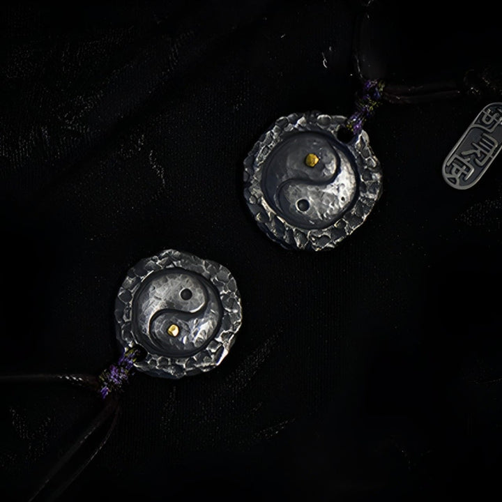 Buddha Stones 999 Sterling Silver Tai Chi Yin Yang Design Harmony Necklace Pendant - image 12