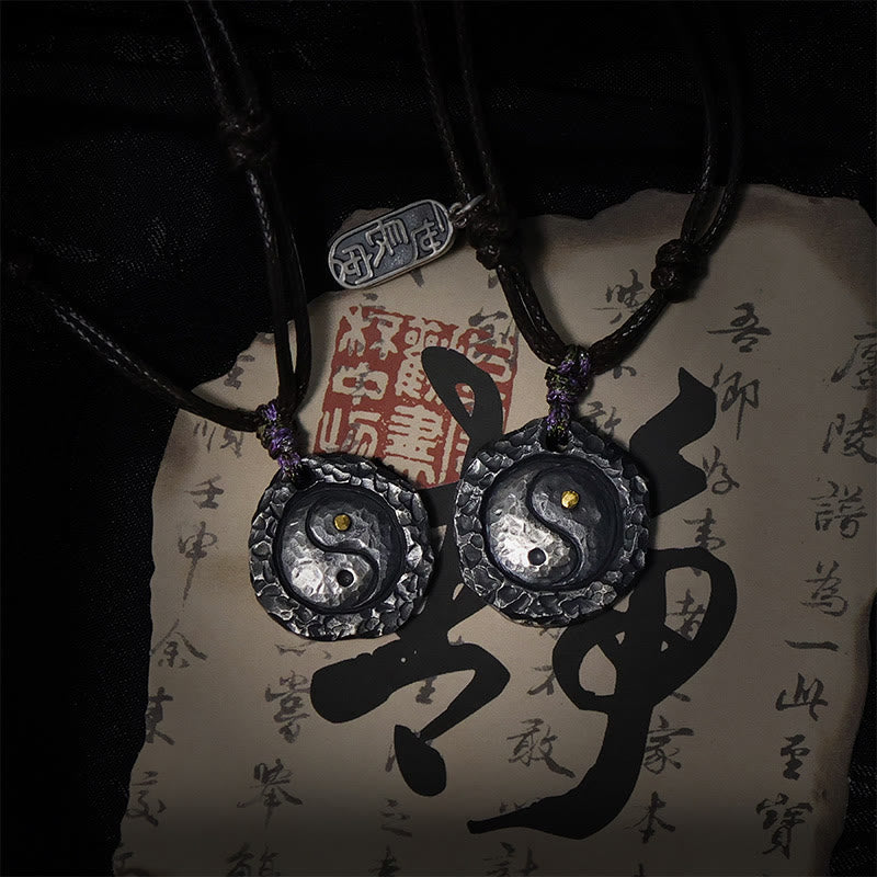 Buddha Stones 999 Sterling Silver Tai Chi Yin Yang Design Harmony Necklace Pendant - image 10