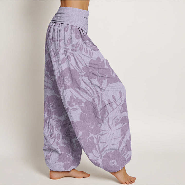 Buddha Stones Casual Magnolias Women's Elastic Waist Harem Pants